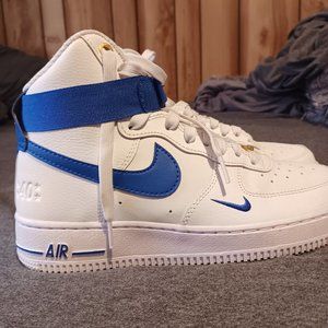 Nike women's Air force 1 High 40th Anniversary sail blue Jay tennis shoes